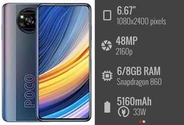 арзон телефон: Poco X3 Pro, Б/у, 128 ГБ