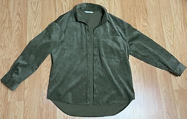 cins: Xaki-yaşıl rəngdə qadın köynəyi – Stradivarius - Material: yumşaq — 3