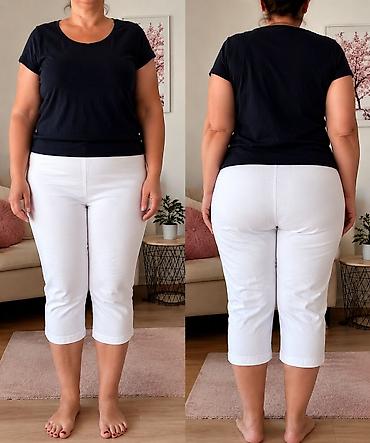Pantalone: Ženske pantalone – plus size - Model: klasične crne pantalone ravnog — 2