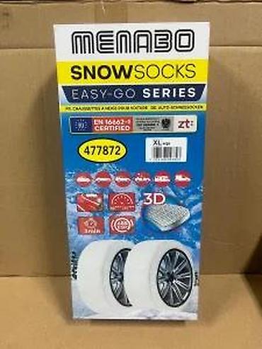 Auto oprema: Menabo Snow Socks – tekstilne navlake za gume (par), veličina XL - — 15