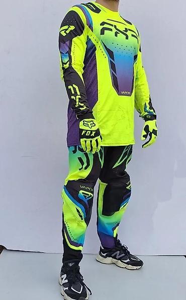 Sportska odeća: Motokros/enduro komplet – dres, pantalone i rukavice, visokovidljivi — 5