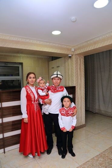улуттук кийимдер фото: Семейный комплект национальной одежды в едином стиле. Состав: -