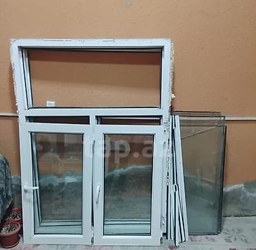 plastik karnizlər: PVC pəncərə dəsti - Material: ağ rəngli PVC profil - İkiqat şüşə — 1