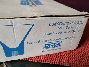 Čaše: Case nove Absolut za zestoko pice Rastal Nemacka. Case komada 6 i — 6
