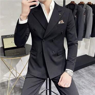 классические костюмы для мужчин: Костюм L (EU 40), цвет - Черный