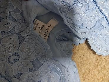 prada odeca: Komplet – teksas mini suknja + čipkani crop top, svetloplave boje. - — 3