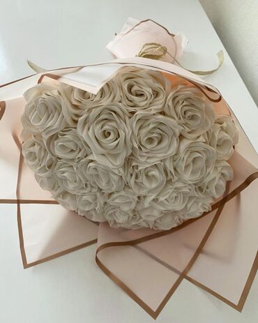 Süni güllər: Solmayan gül buketləri sifarişlə hazırlanır.Həm lentdən,həm sabun — 7