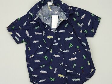 bluzki z długim rękawem dla chłopca: Koszula 2-3 lat, stan - Dobry, wzór - Print, kolor - Niebieski