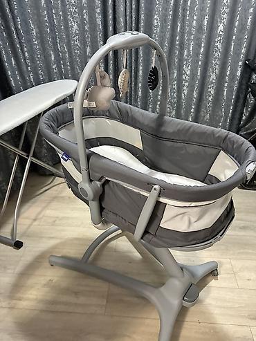 Другие товары для новорождённых: Детская многофункциональная люлька/шезлонг Chicco (серо-белый) - — 6