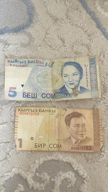 купюр: Коллекционные банкноты Кыргызстана (сом) Состав лота: - 5 сом, серия — 1