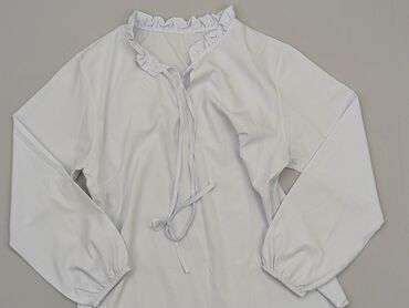 białe bluzki z długim rękawem stradivarius: Shirt, XL (EU 42), condition - Good