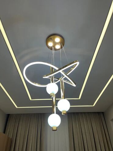 uşaq otağı üçün pərdələr: Led Çılçıraq, 3 lampa, Metal