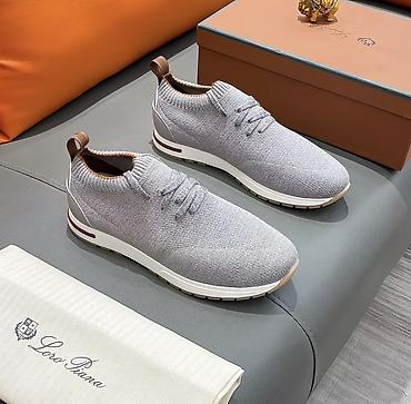 обувь для дома: Кроссовки Loro Piana Knit Sneakers Премиальные повседневные кроссовки — 7