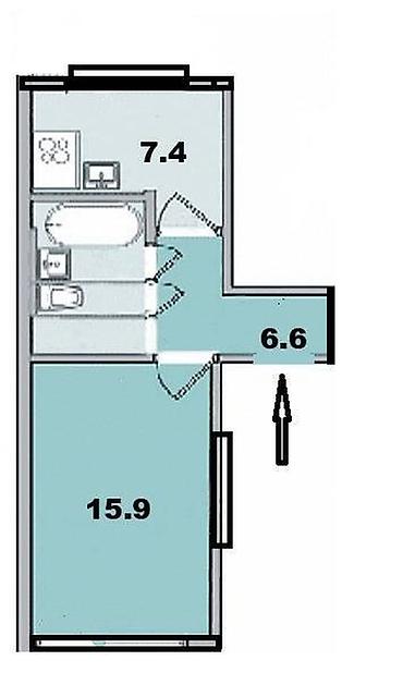 studio menziller: Masazır 2 otaqlı, 36 kv. m, Kredit var, Yeni təmirli — 5