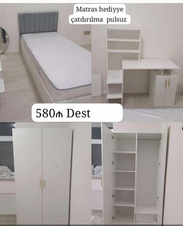 Uşaq və gənc otağı üçün dəstlər: Oğlan və qız üçün, Yeni, Təknəfərlik çarpayı, Dolab, Yazı masası