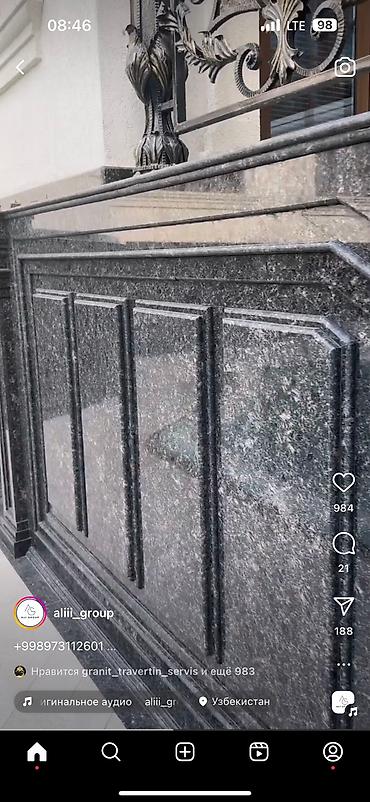 Фасадные гранитные плитки: Гранит для цоколя разные цвета Ангола блек Черный Серый Коричневый at lalafo.kg — 28 Фасадные гранитные плитки: Гранит для цоколя разные цвета Ангола блек Черный Серый Коричневый — 28