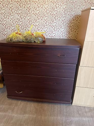 Тумбы для кухни: Комоды + ретро-печь - Комод 1: светлый, 4 выдвижных ящика, фасады под — 4
