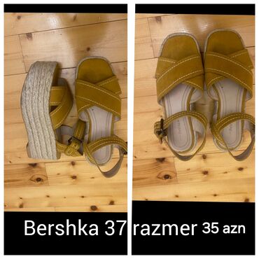 platformali zamsa ayaqqabilari: Bershka, Размер: 37, Б/у