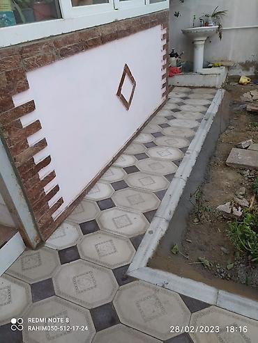 Укладка плитки: Xidmət: Açıq sahələr üçün metlax/terrassa plitələrinin döşənməsi — 3
