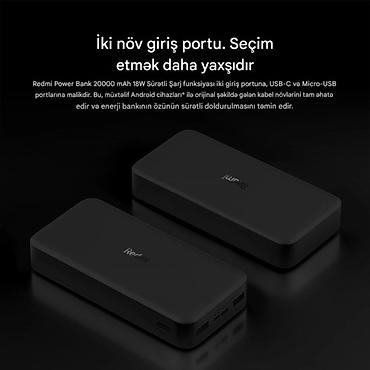xiaomi planset: Powerbank Xiaomi, 20000 mAh, Yeni — 1