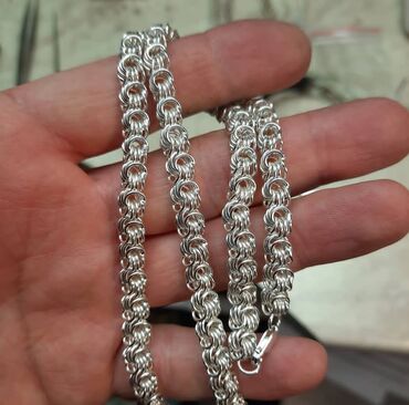 Серебряные цепочки: Серебряная цепь "Император" вес 120 гр 60 см Ручная работа Серебро 925 — 21