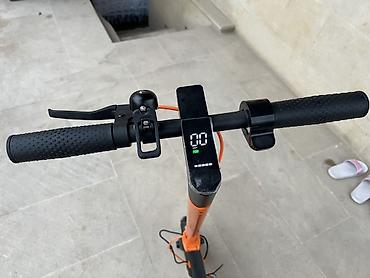 uşaq velosipedləri qiyməti: Elektrik skuter – portağal-qara rəngdə, qatlanan şəhər modeli — 4