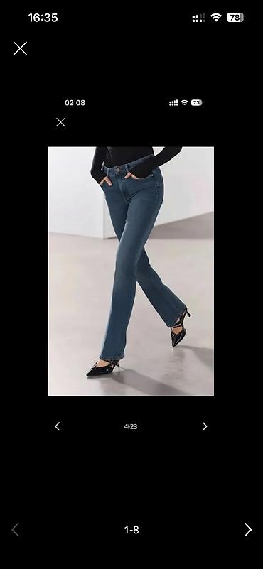Krasofkalar və idman ayaqqabıları: ZARA jeans şalvar, 36 razmerdir — 1