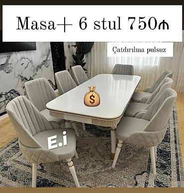 Masalar və oturacaqlar: Yeni, 6 stul — 1