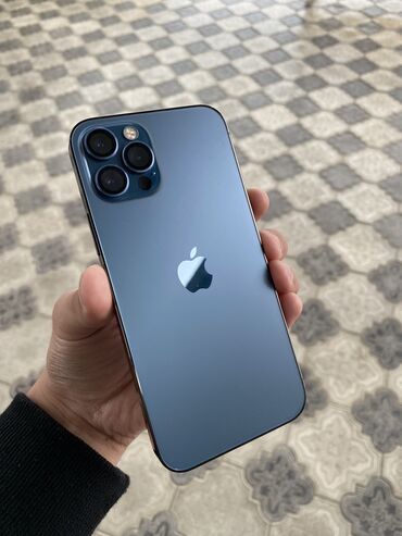 Apple iPhone: IPhone 12 Pro, Б/у, 256 ГБ, Blue Titanium, Чехол, Защитное стекло, 100 %