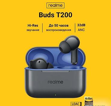 rush wave: Наушники realme Buds T200 Купить в Бишкеке — беспроводные Bluetooth — 1
