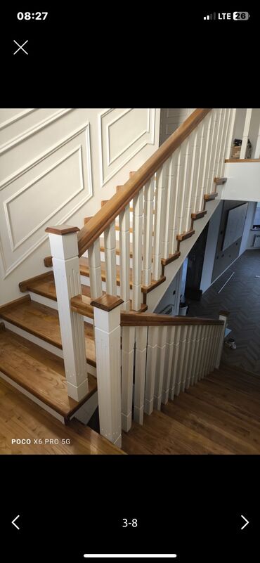 Деревянные лестницы: Деревянная лестница Для дома, Бесплатный замер, Вид дерева: Лиственница, Стиль: Лофт — 9