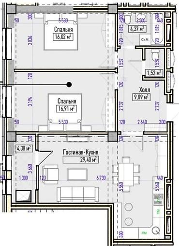 home: 3 комнаты, 82 м², Технопарк Элитка, 12 этаж, Свежий ремонт — 7