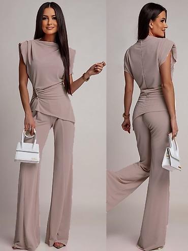 Kompleti: 🔥Elegantni ženski komplet – top i pantalone sa širokim nogavicama ✅S M — 7