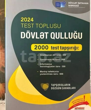 riyaziyyat test toplusu pdf 2019: Kitablar satılır.Riyaziyyat,məntiq,tarix,testlər və abituriyent.Real