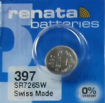 Baterije: Renata dugmasta baterija 397 SR726SW – Swiss Made - Tip — 1