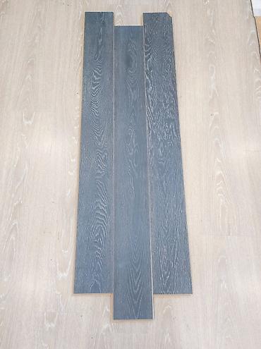 ucuz laminant: Tünd boz rəngli taxta effektli döşəmə panelləri - Material: laminat — 1