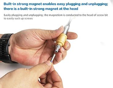 Охотничьи ножи: Профессиональная отвертка с подшипником и набором бит из — 8