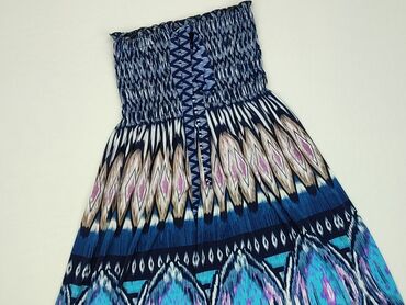 błękitna sukienki midi: Sukienka, S, stan - Idealny