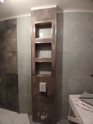 Plitə işləri: Xidmət: Hamam/Tualet kafel-metlax və niş qurulması Təsvir: - — 1