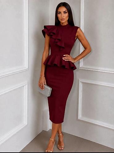 dva srca slike: Najtraženiji model je stigao! Elegantna midi haljina bez rukava sa — 1