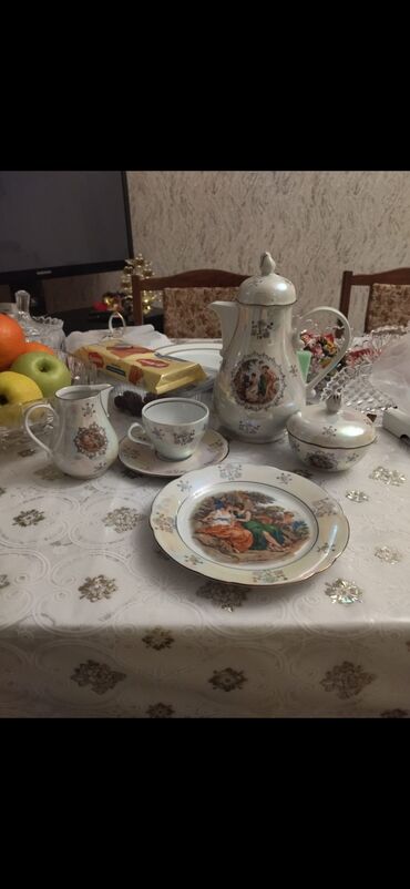 набор ключей купить: Çay dəsti, rəng - Bej, Farfor, Madonna, 6 nəfərlik, Almaniya