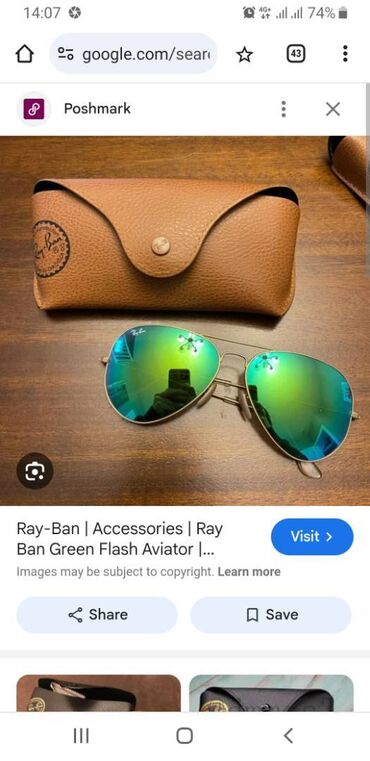 yaşıl çay kremi: Original Rayban. kodu üstündədir. Kaburası var