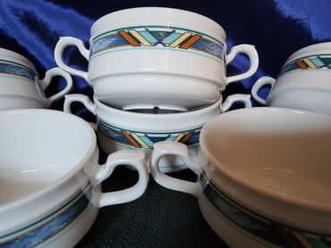 Činije: Porcelanske nove cinije Jlmenau Nemacka za supe,corbe,poslastice 1991g — 2
