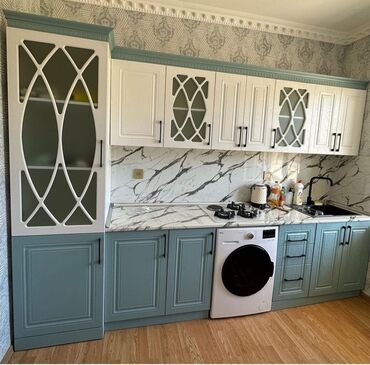 Sifarişlə mətbəx mebeli: Sifarişlə mətbəx dəsti, Özü çəkən petlələr, MDF, Kredit var, Pulsuz çatdırılma — 4