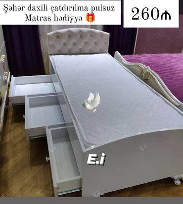 Masa və oturacaq dəstləri: Çarpayı yeni tək nəfərlik