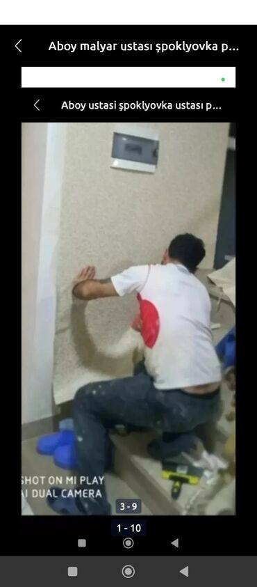Balkonlar: Aboy malyar paduqa emulsiya lminat işləri görürük 2 nəfərik peşekar