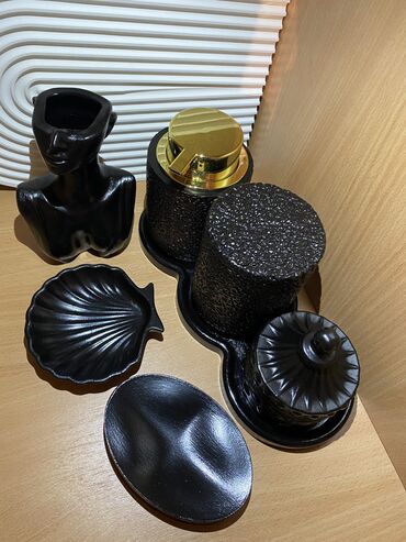 круглая ваза: Красивейший набор « Идеально черный» 💯 ЭКО состав
