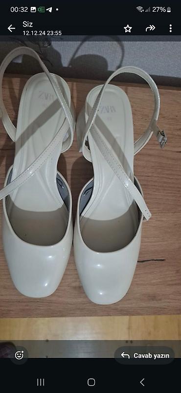 Tuflilər: Tuflilər, Zara, Ölçü: 40, rəng - Bej, Yeni — 3