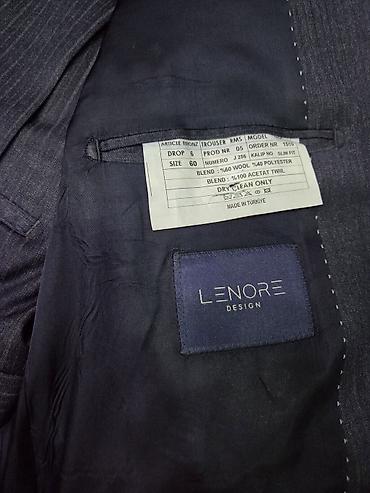 salvar: Lenore Design kişi kostyumu – tünd boz, nazik zolaqlı klassik iki — 4