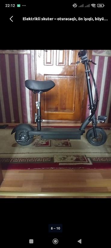 city coco scooter: Elektrik skuter – oturacaqlı, amortizatorlu Xüsusiyyətlər: - Ön və — 7